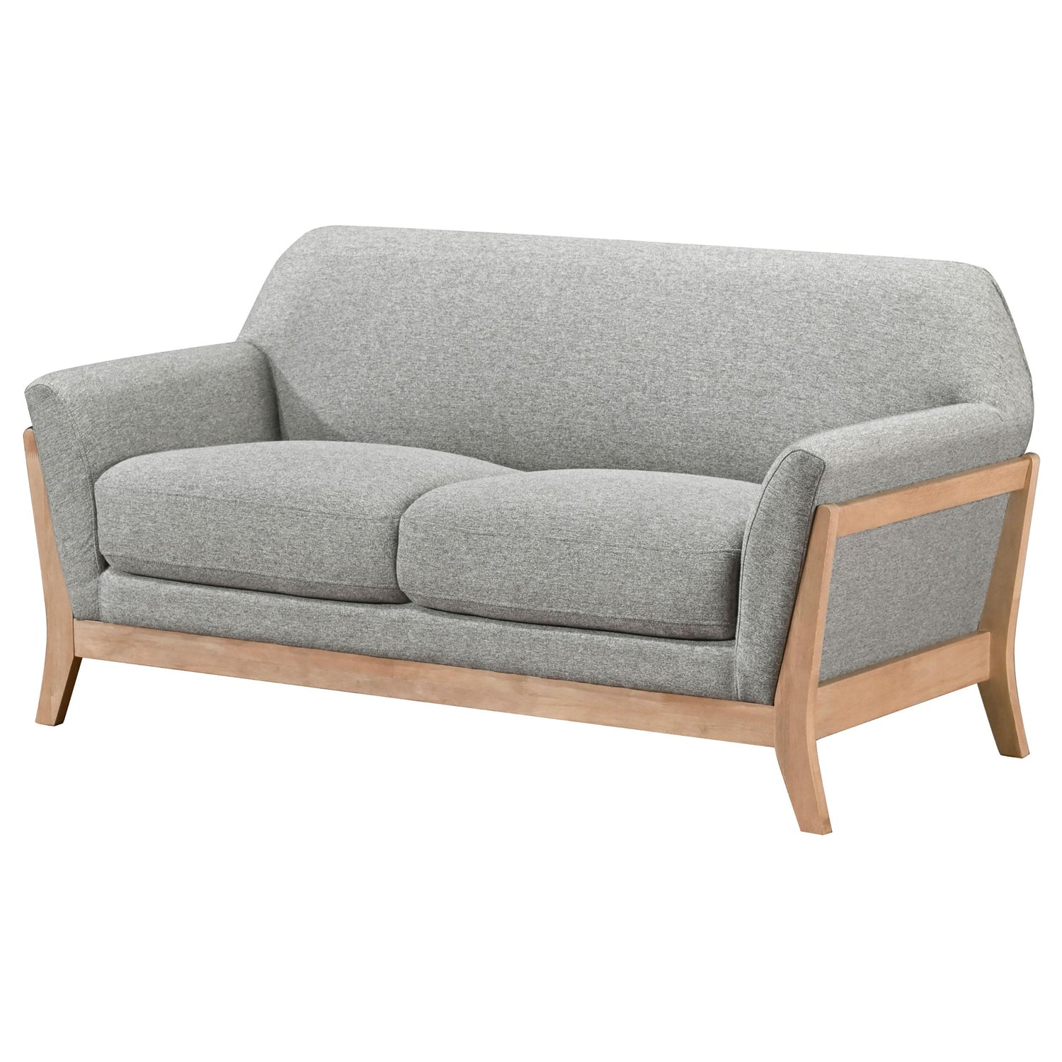 Vaughn Fabric Upholstered Flared Arm Loveseat Grey - 511072