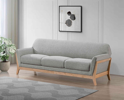 Vaughn Fabric Upholstered Flared Arm Sofa Grey - 511071