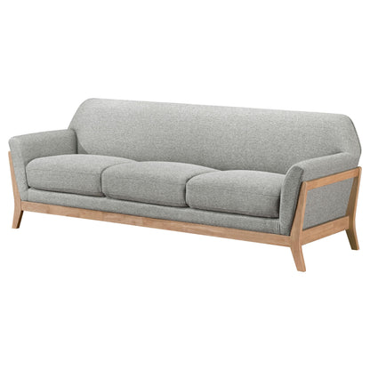 Vaughn Fabric Upholstered Flared Arm Sofa Grey - 511071
