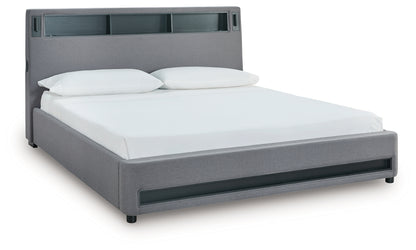 Verishaw Gray California King Upholstered Bed - PCB2721B22