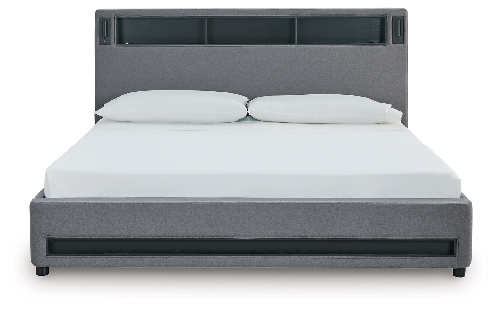 Verishaw Gray California King Upholstered Bed - PCB2721B22