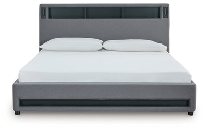 Verishaw Gray California King Upholstered Bed - PCB2721B22