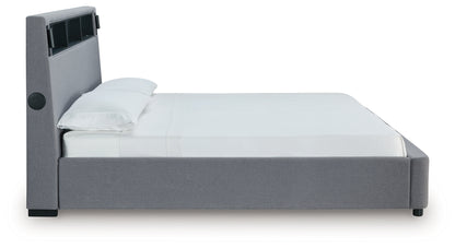 Verishaw Gray California King Upholstered Bed - PCB2721B22