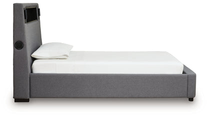 Verishaw Gray Twin Upholstered Bed - PCB2721B23
