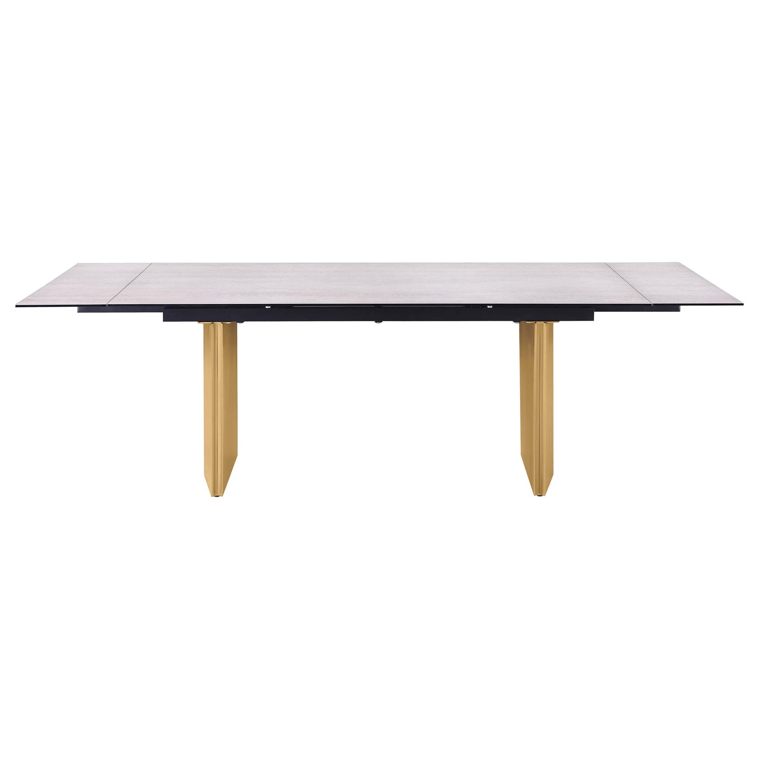 Vesa 97-inch Glass Top Extension Dining Table Beige - 193631