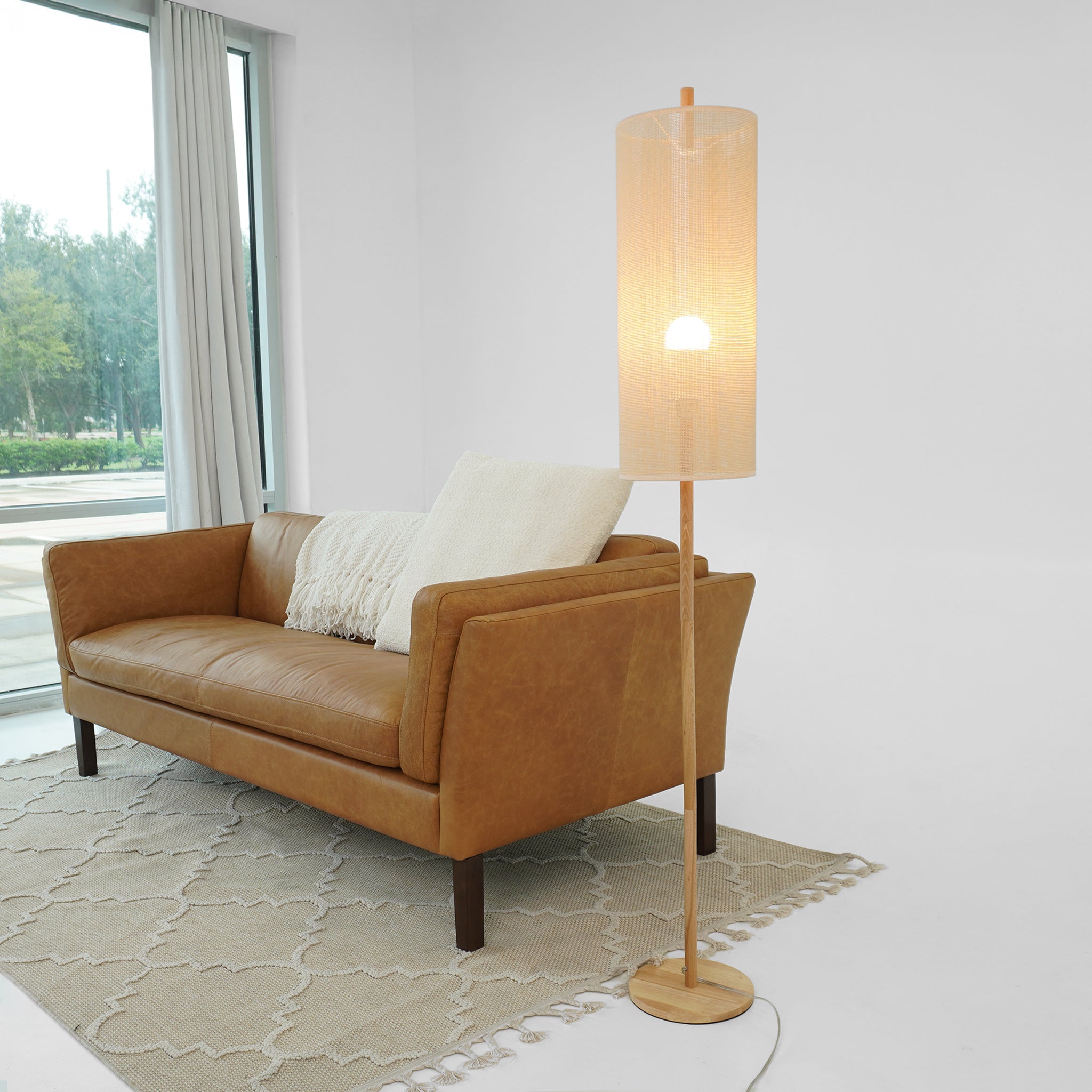 Vialux Floor Lamp - Oak and Natural - FLL04103601