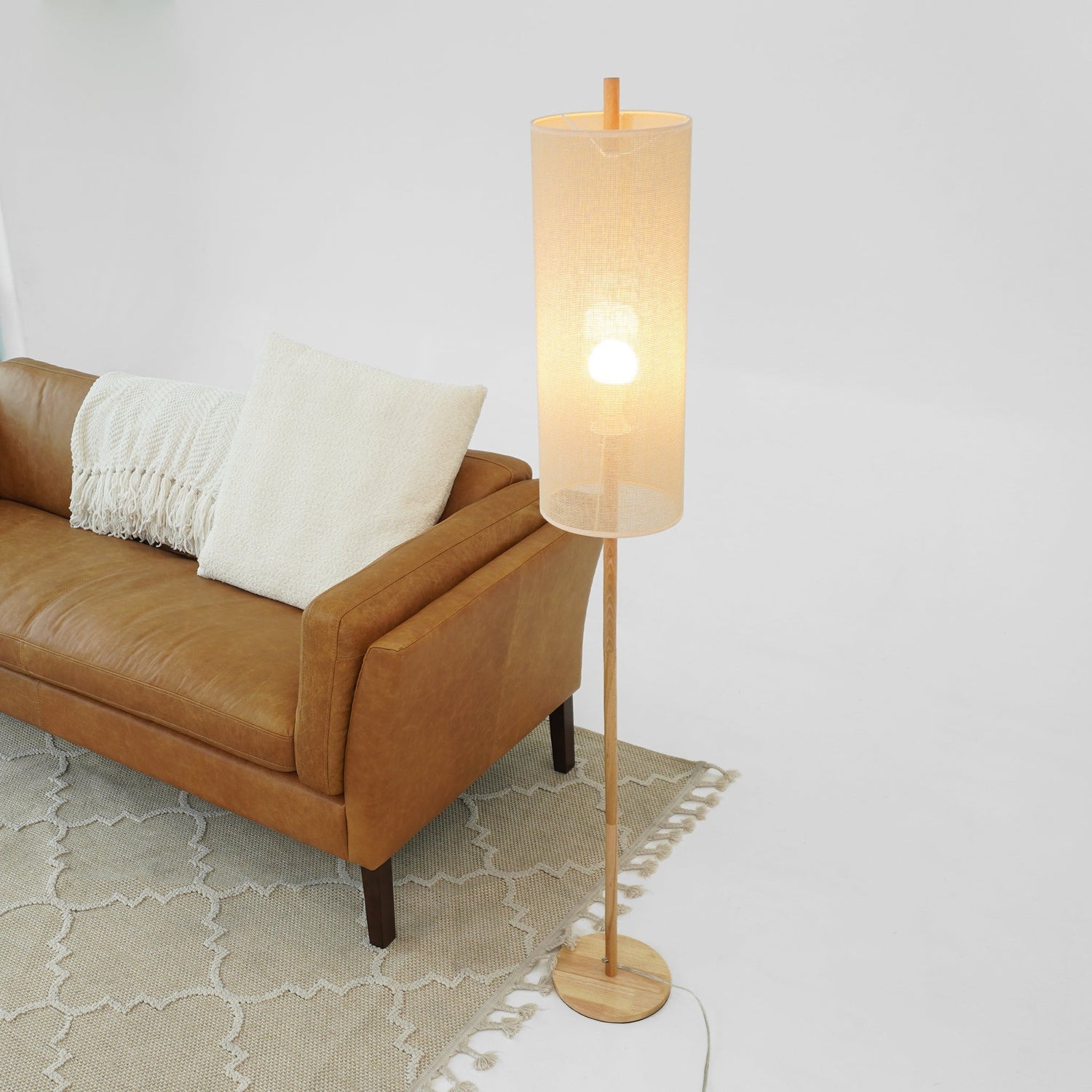 Vialux Floor Lamp - Oak and Natural - FLL04103601