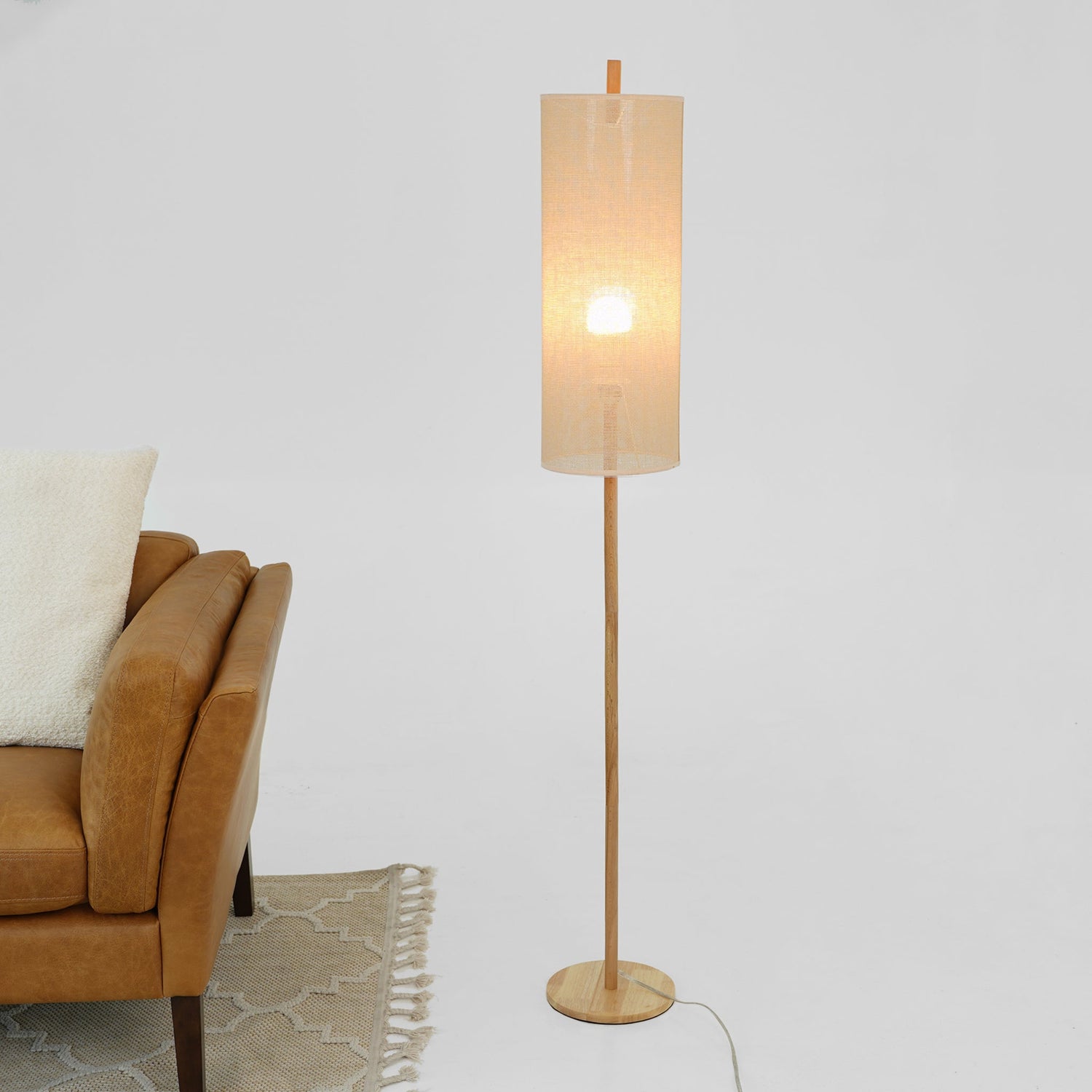 Vialux Floor Lamp - Oak and Natural - FLL04103601