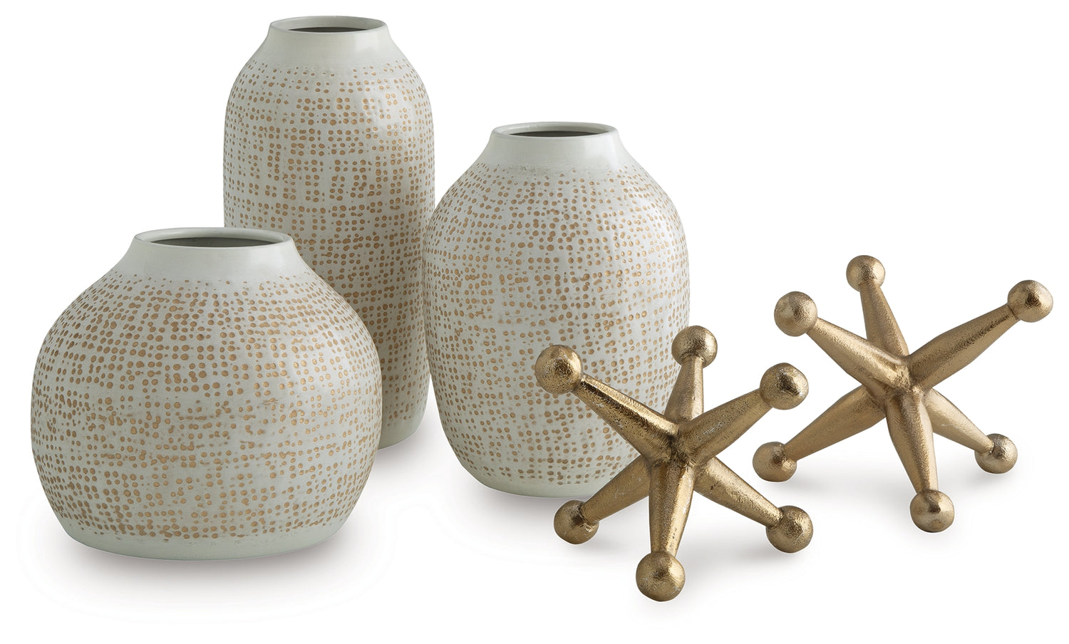 Vinburn White/Gold Finish Accessory Set (Set of 5) - A2C00213