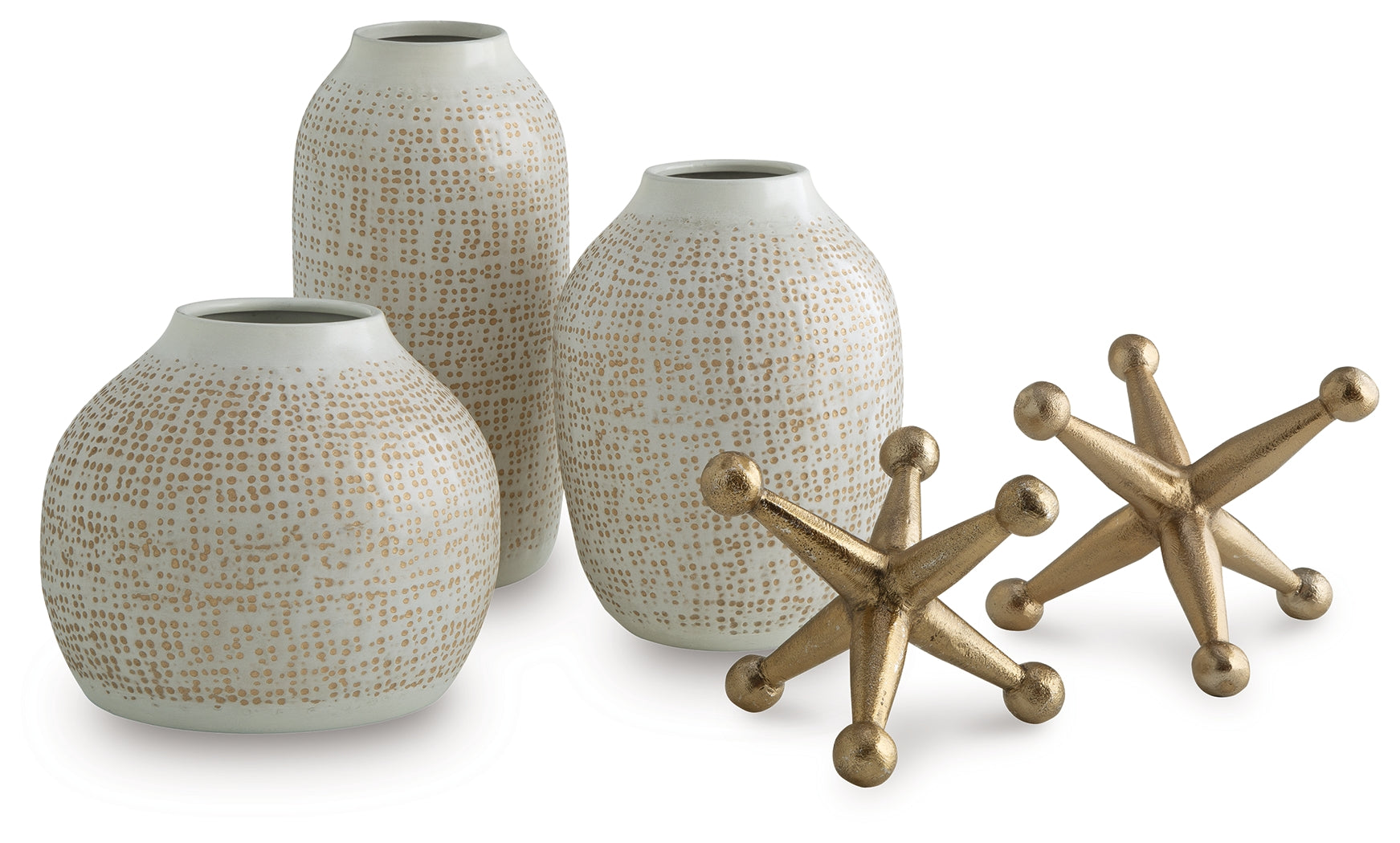 Vinburn White/Gold Finish Accessory Set (Set of 5) - A2C00213