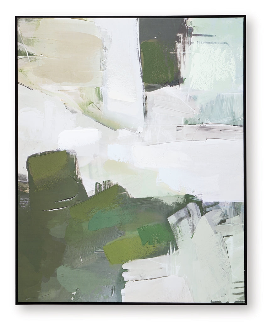 Vinick Green/Gray/White Wall Art - A8000459