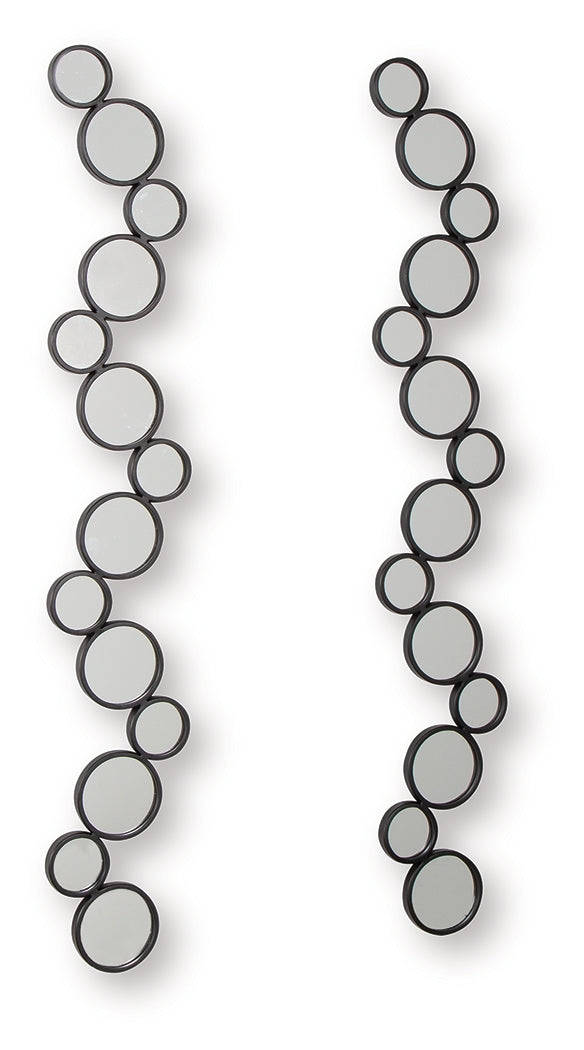 Vinler Black Accent Mirror Set (Set of 2) - A8010353