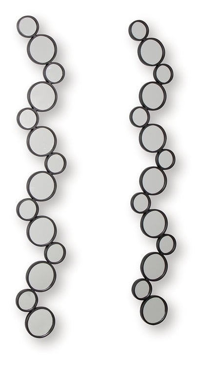 Vinler Black Accent Mirror Set (Set of 2) - A8010353
