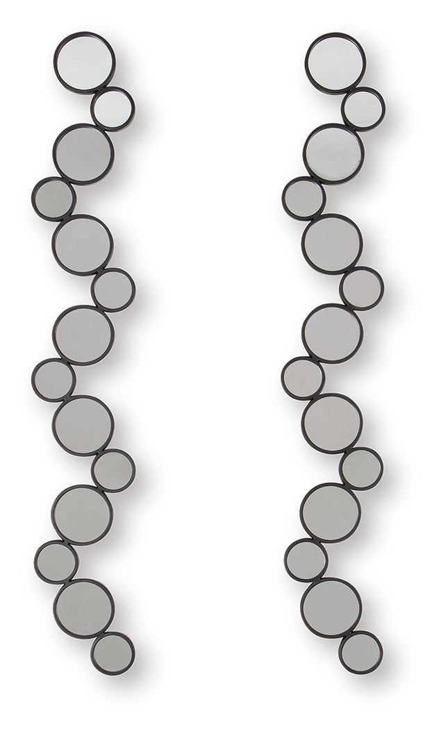 Vinler Black Accent Mirror Set (Set of 2) - A8010353