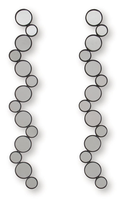 Vinler Black Accent Mirror Set (Set of 2) - A8010353