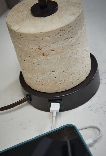 Vinmour Brown/Beige Desk Lamp - L734402