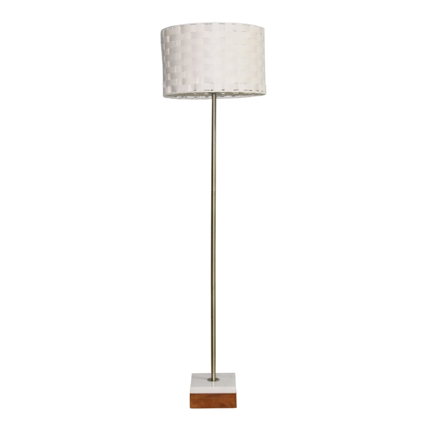 Viora Marble Base Floor Lamp - Dark Brown and White - FLL04202801