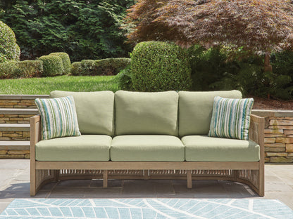Vision Lane Beige/Green Outdoor Sofa with Cushion - PCP604-838