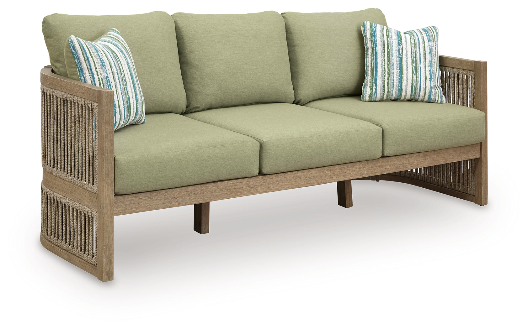 Vision Lane Beige/Green Outdoor Sofa with Cushion - PCP604-838