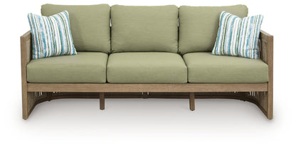 Vision Lane Beige/Green Outdoor Sofa with Cushion - PCP604-838