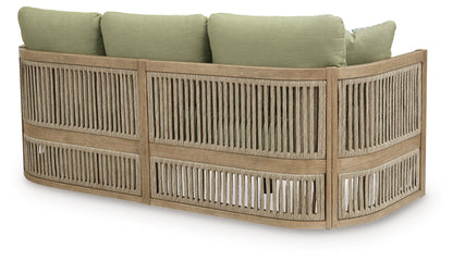 Vision Lane Beige/Green Outdoor Sofa with Cushion - PCP604-838