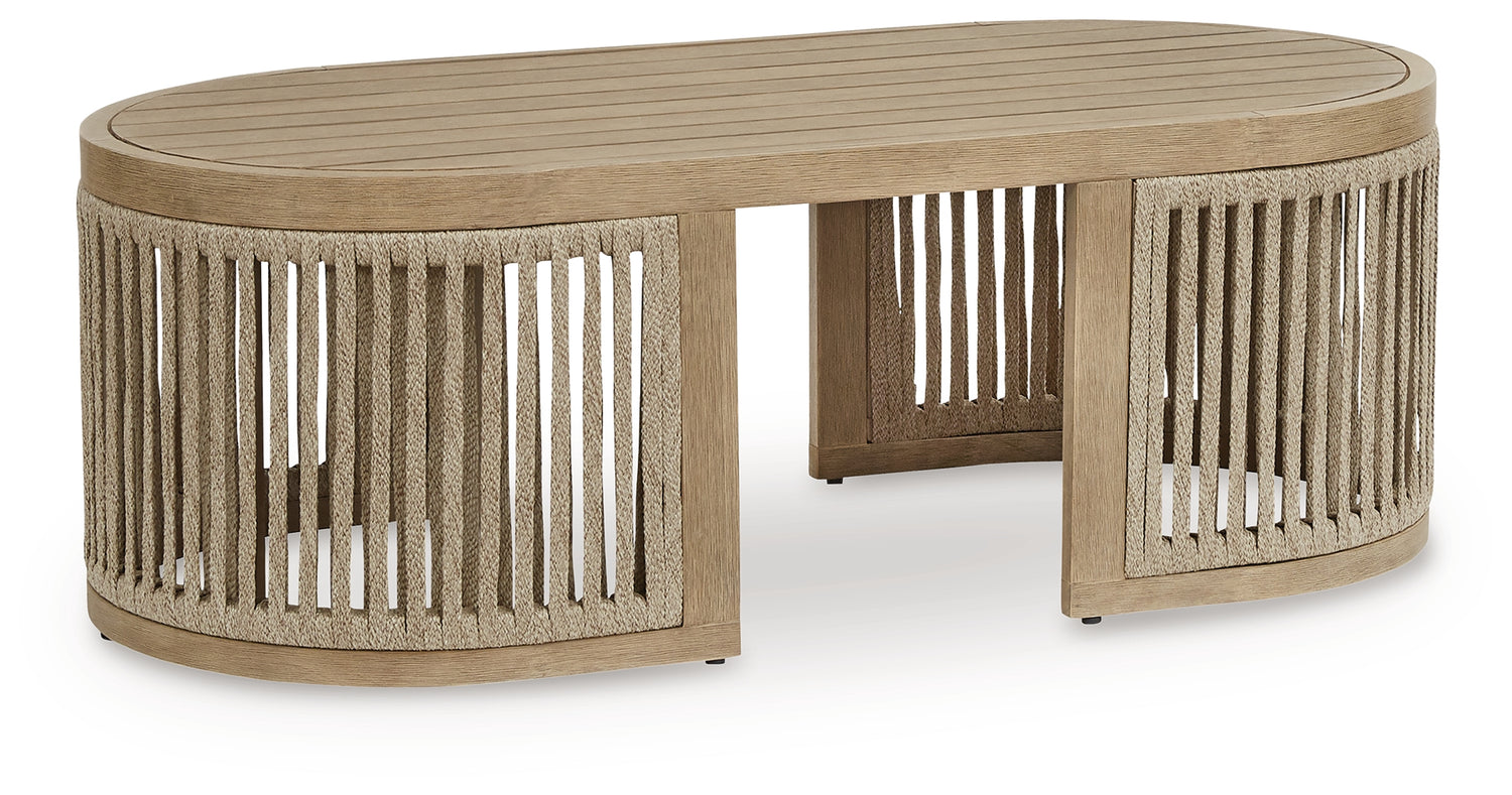 Vision Lane Beige Outdoor Coffee Table - PCP604-701