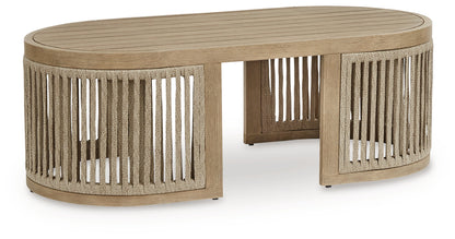 Vision Lane Beige Outdoor Coffee Table - PCP604-701