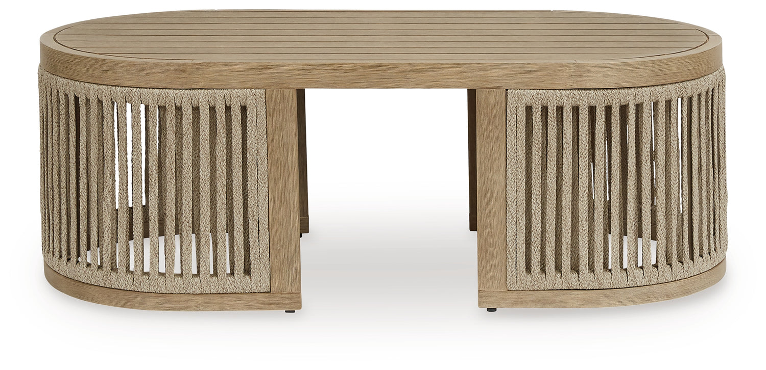 Vision Lane Beige Outdoor Coffee Table - PCP604-701