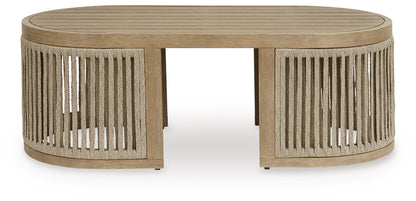 Vision Lane Beige Outdoor Coffee Table - PCP604-701