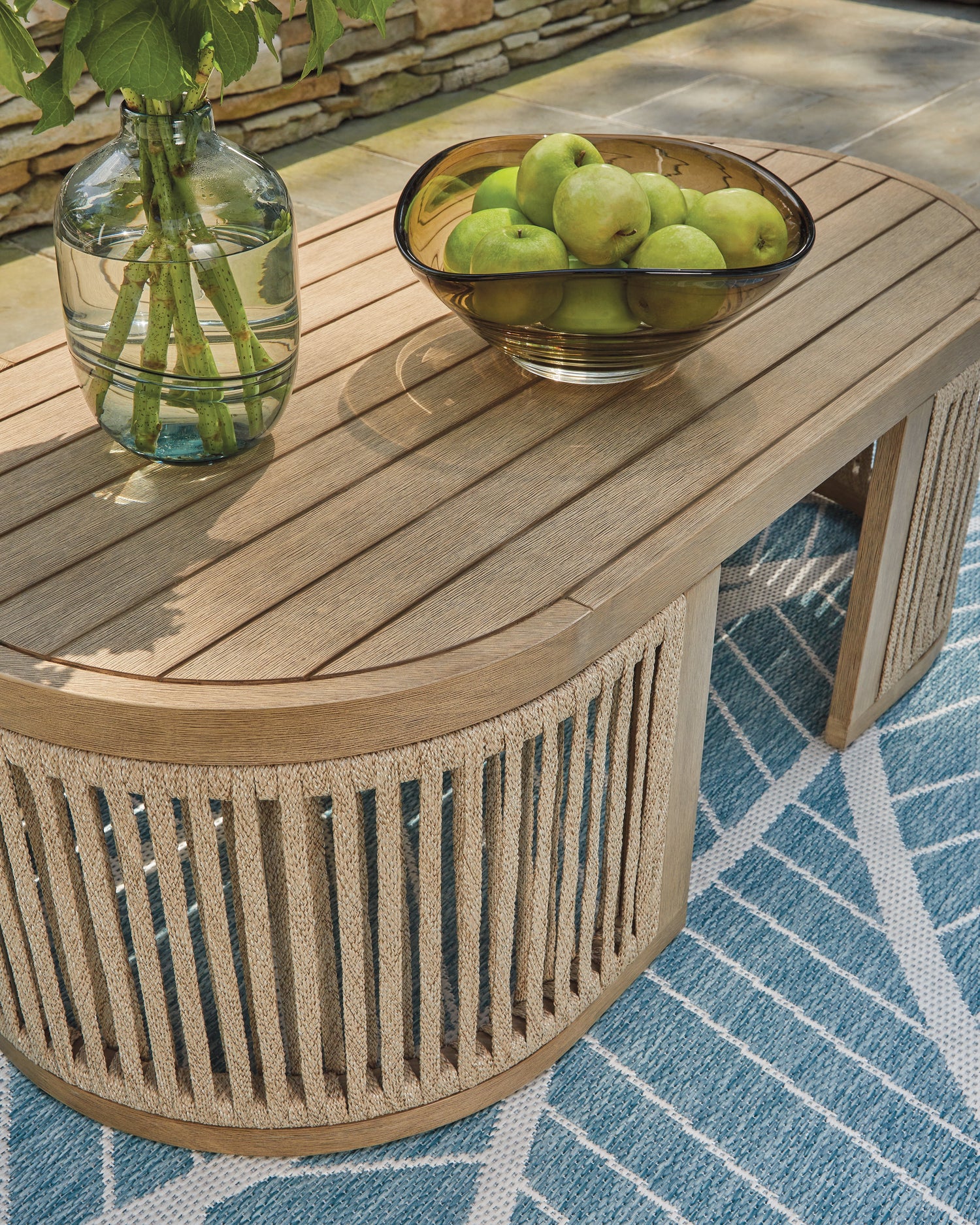 Vision Lane Beige Outdoor Coffee Table - PCP604-701
