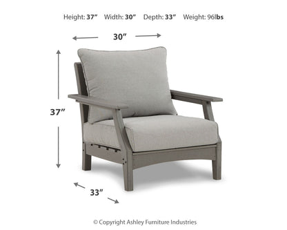 Visola Outdoor Sofa with 2 Lounge Chairs in Gray - PKG014648