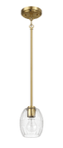 Vista Single Pendant Chain Hanging Light with Clear Glass - Satin Brass - PNL03901701