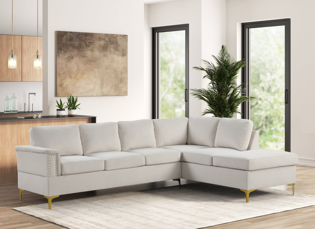 Vogue2 Cream Sectional - VOGUE2 CREAM