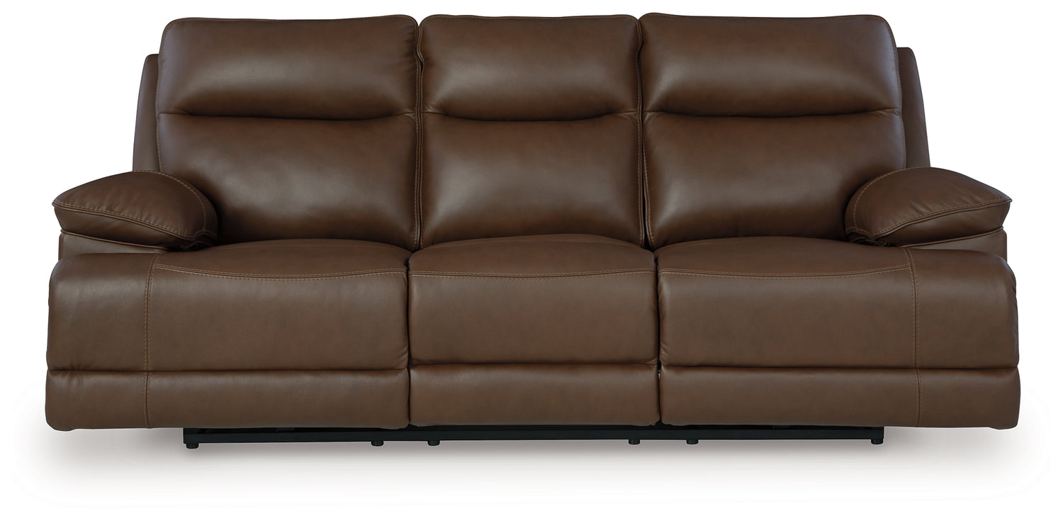 VonRyan Tobacco Power Reclining Sofa, Loveseat and Recliner - U10400U2