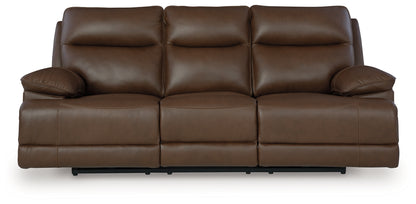 VonRyan Tobacco Power Reclining Sofa, Loveseat and Recliner - U10400U2