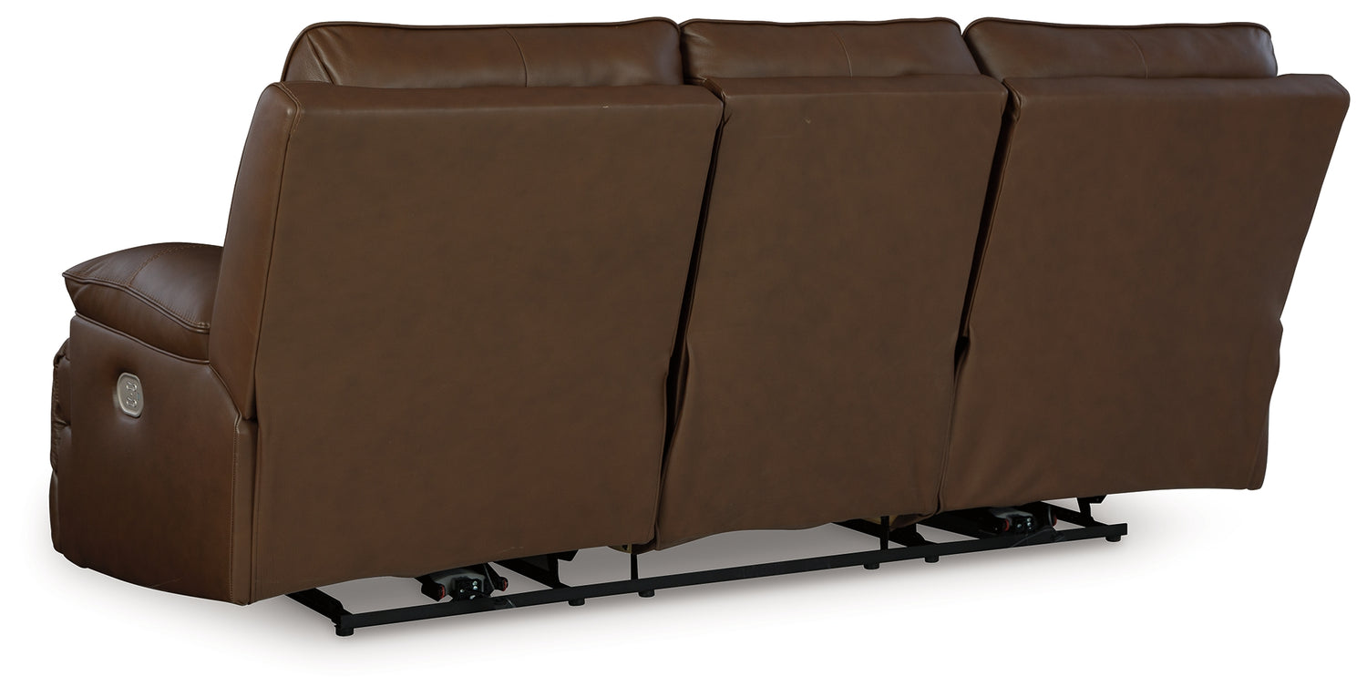 VonRyan Tobacco Power Reclining Sofa, Loveseat and Recliner - U10400U2