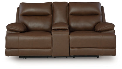 VonRyan Tobacco Power Reclining Sofa, Loveseat and Recliner - U10400U2