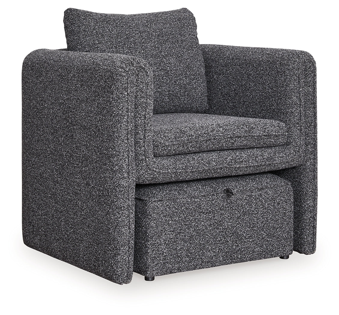 Vreni Charcoal/Black Accent Chair - A3000754