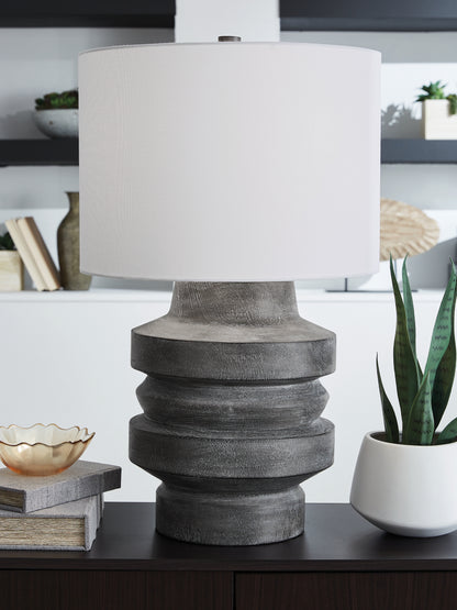 Wahida Distressed Black Table Lamp - L235914