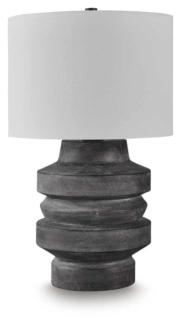 Wahida Distressed Black Table Lamp - L235914