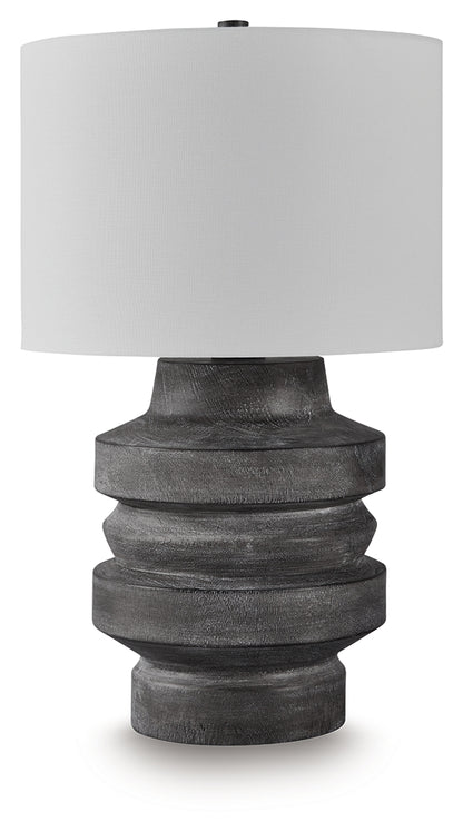 Wahida Distressed Black Table Lamp - L235914