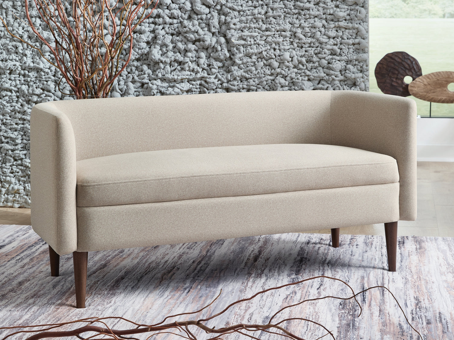 Wainner Beige Accent Bench - A3000756