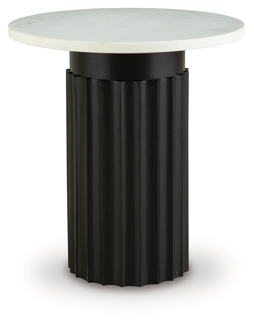 Wainstone Black/White Accent Table - A4000724