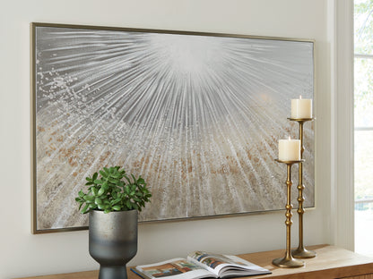 Waldard Gray/Taupe/White Wall Art - A8000501