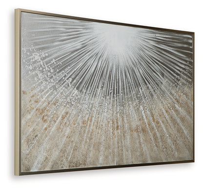 Waldard Gray/Taupe/White Wall Art - A8000501