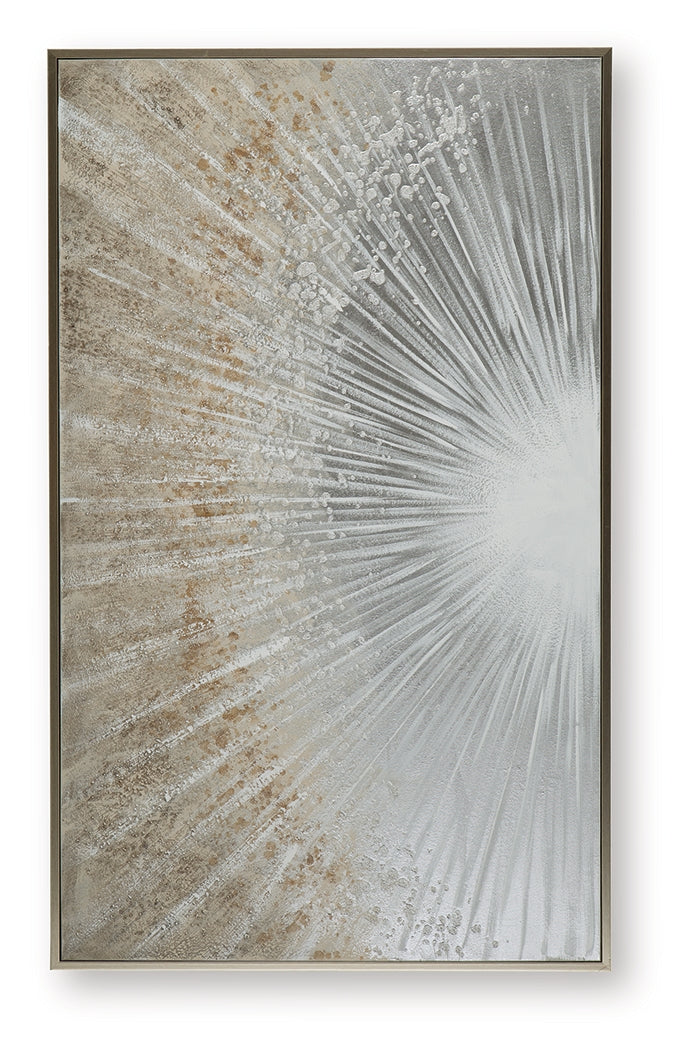 Waldard Gray/Taupe/White Wall Art - A8000501