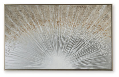 Waldard Gray/Taupe/White Wall Art - A8000501