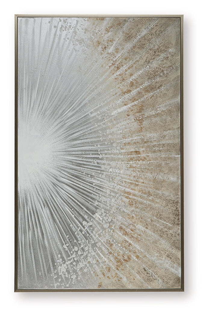 Waldard Gray/Taupe/White Wall Art - A8000501