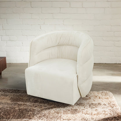Walden Swivel Chair - Cream Velvet - SCH00500811
