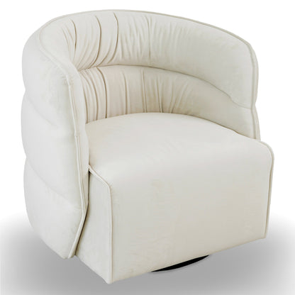 Walden Swivel Chair - Cream Velvet - SCH00500811